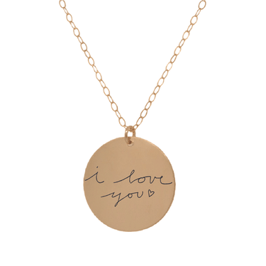 Gold Personalized Handwriting Necklace